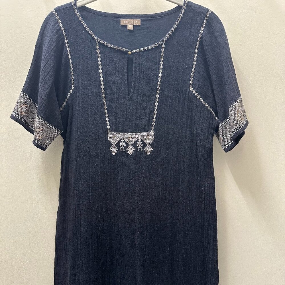 Lilla P Short Sleeved Shift Dress - XS